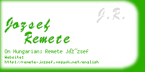 jozsef remete business card